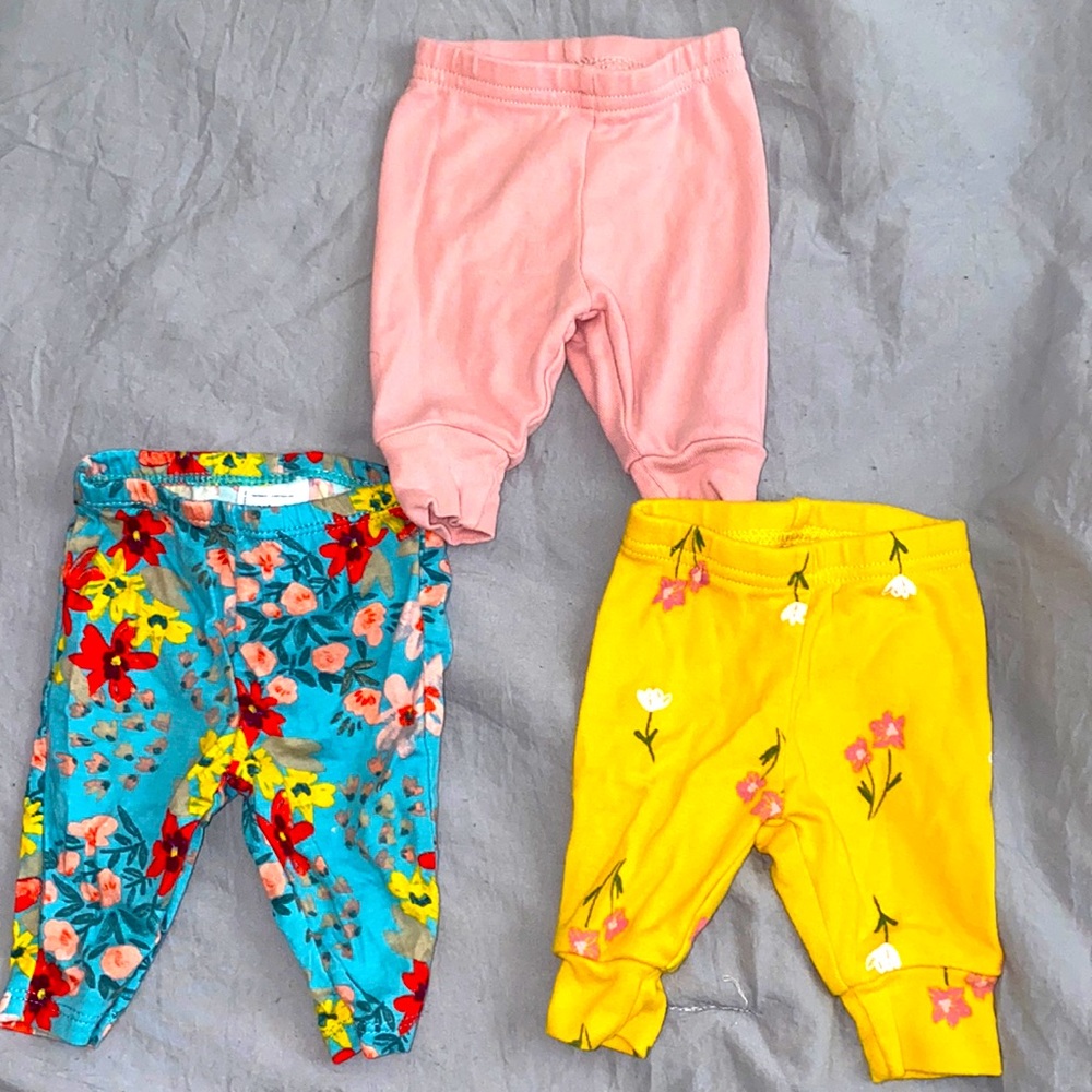 Carters 3pk of leggings, summer collection.